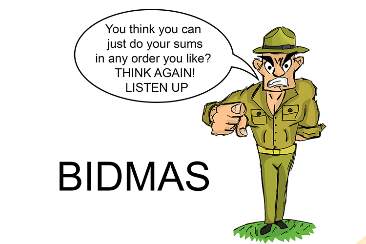 The order of BIDMAS